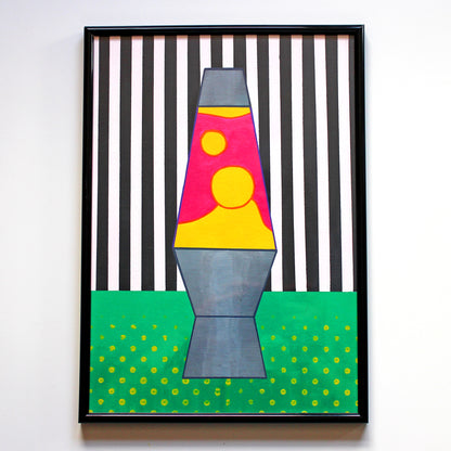 Lava Lamp #2 Pop Art Painting on A4 Paper