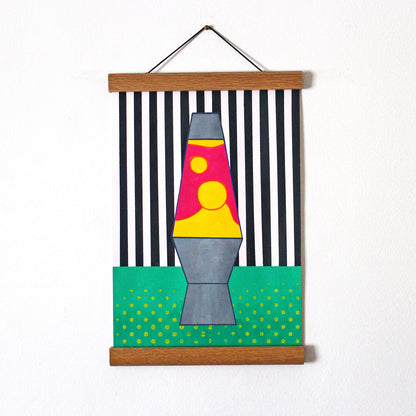 Lava Lamp #2 Pop Art Painting on A4 Paper