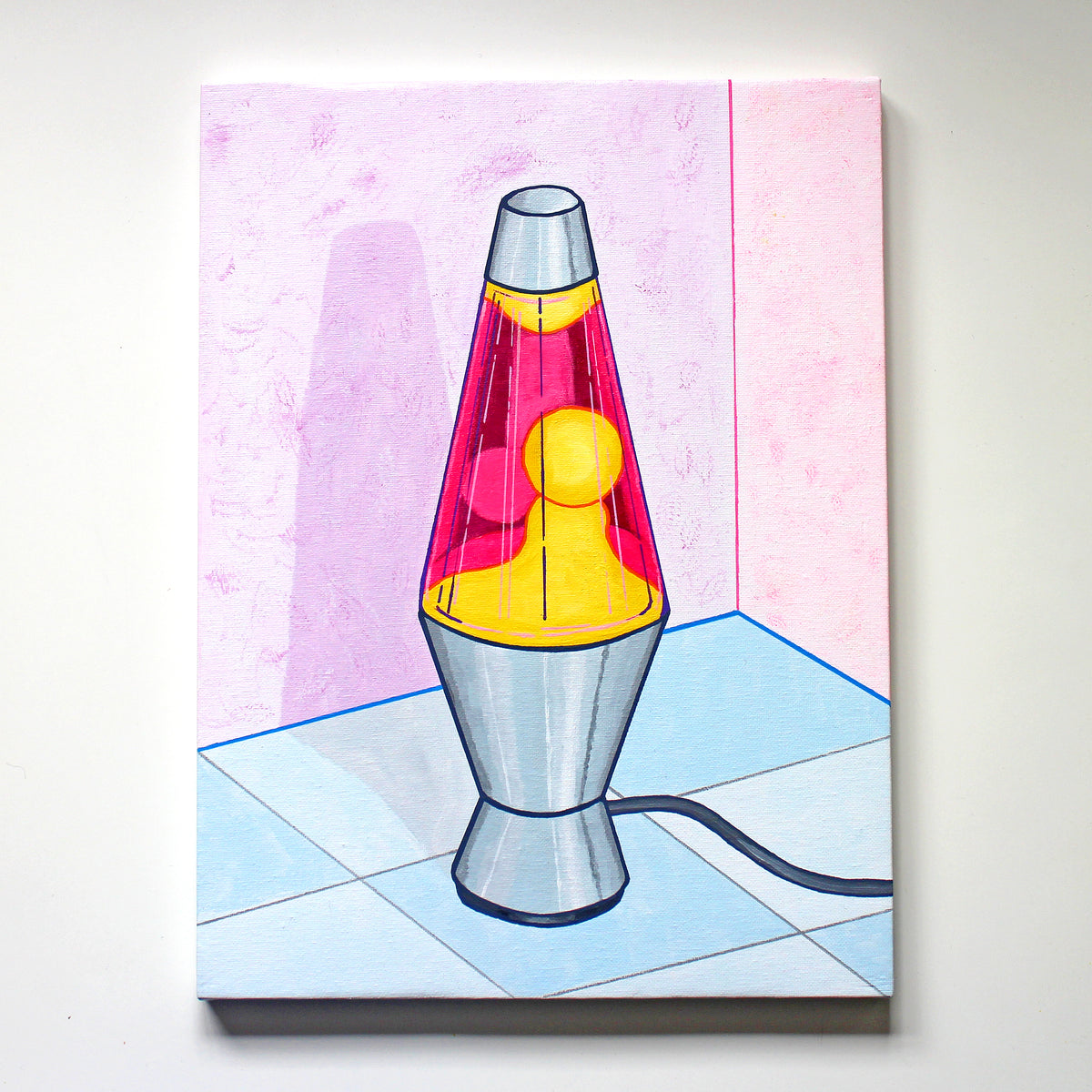 Lava Lamp #1 Retro Pop Art Still Life Painting on Canvas