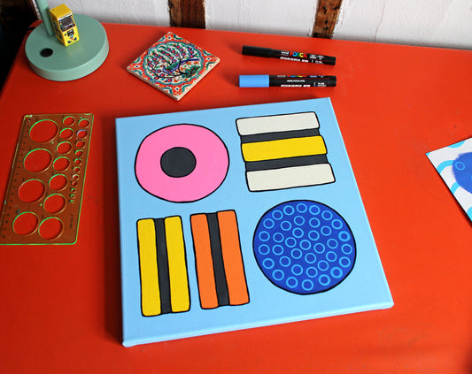 Liquorice Allsorts Pop Art Painting on Canvas