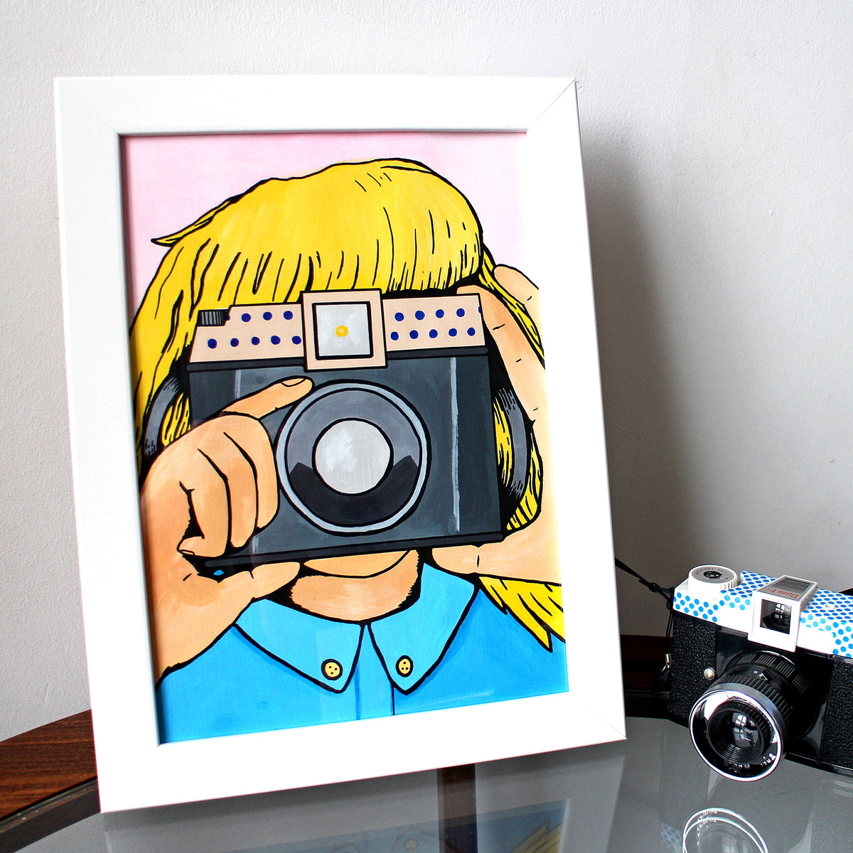 Retro Lomography Camera Pop Art A4 Painting