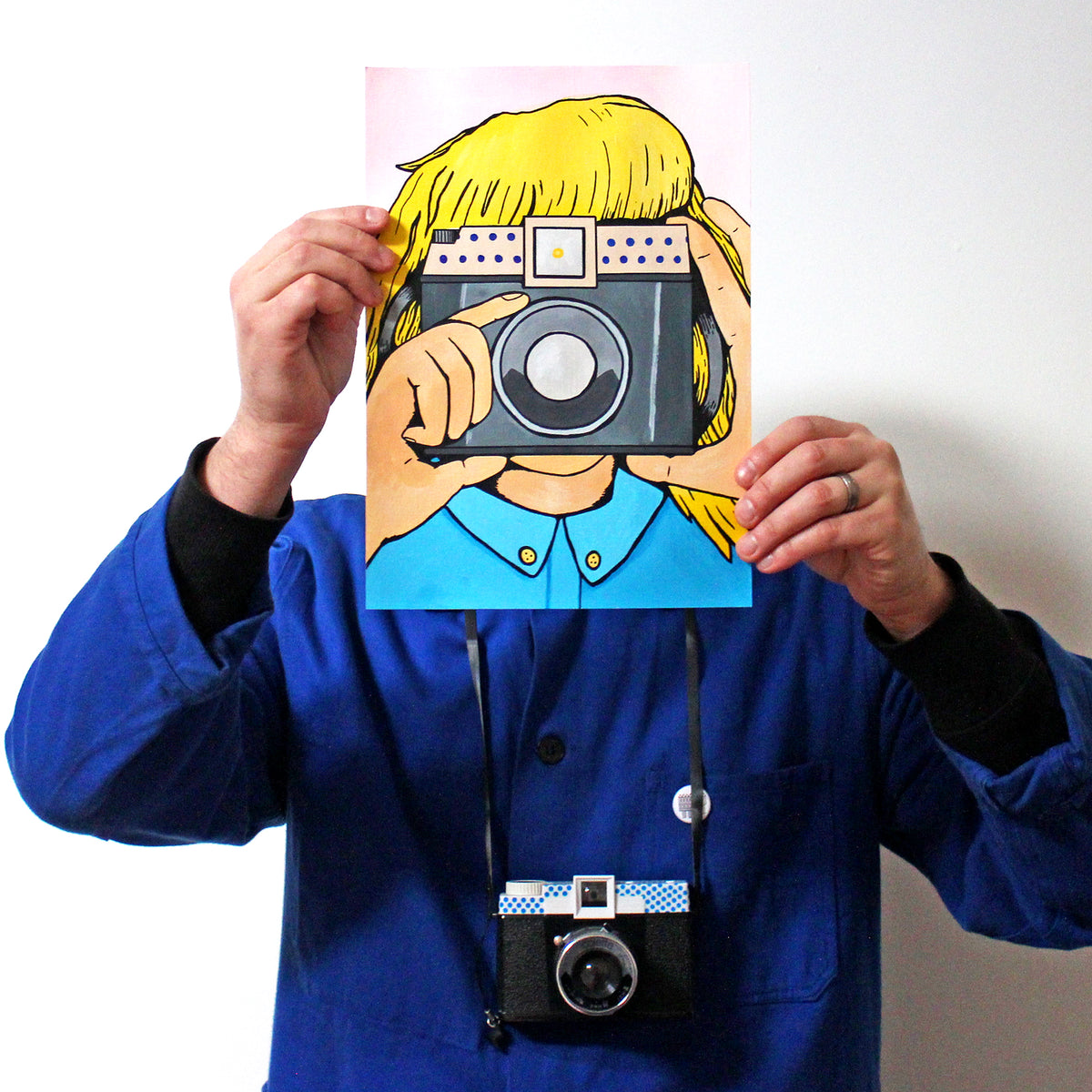 Retro Lomography Camera Pop Art A4 Painting