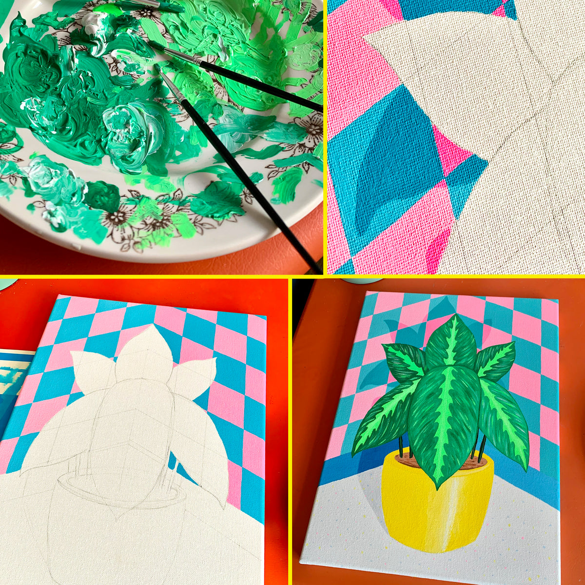 Prayer Plant Maranta Still Life On Canvas