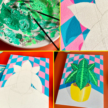 Prayer Plant Maranta Still Life On Canvas