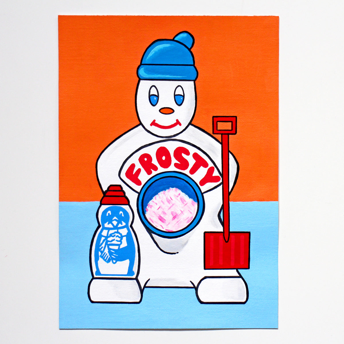 Mr Frosty Ice Drinks Maker Pop Art Painting on A5 Paper