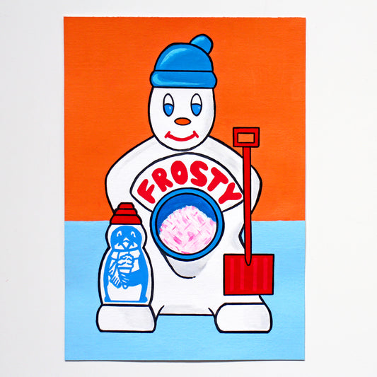 Mr Frosty Ice Drinks Maker Pop Art Painting on A5 Paper