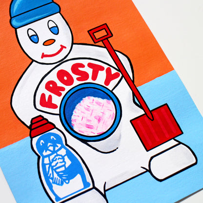 Mr Frosty Ice Drinks Maker Pop Art Painting on A5 Paper