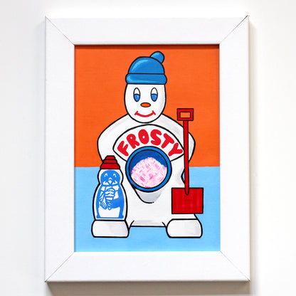 Mr Frosty Ice Drinks Maker Pop Art Painting on A5 Paper