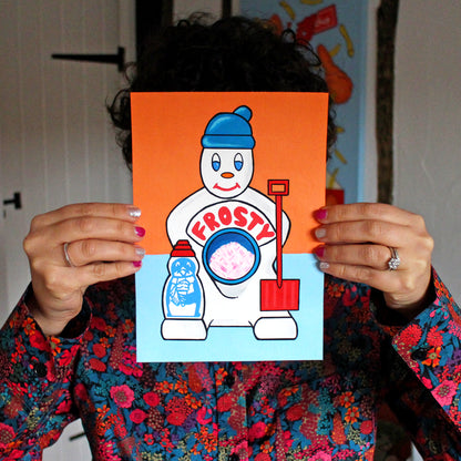 Mr Frosty Ice Drinks Maker Pop Art Painting on A5 Paper