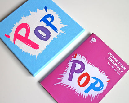 Fizzy Pop Typography, Pop Art Painting on Square Canvas
