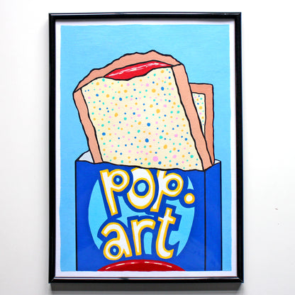 Pop Art Pop Tart Painting On A4 Paper