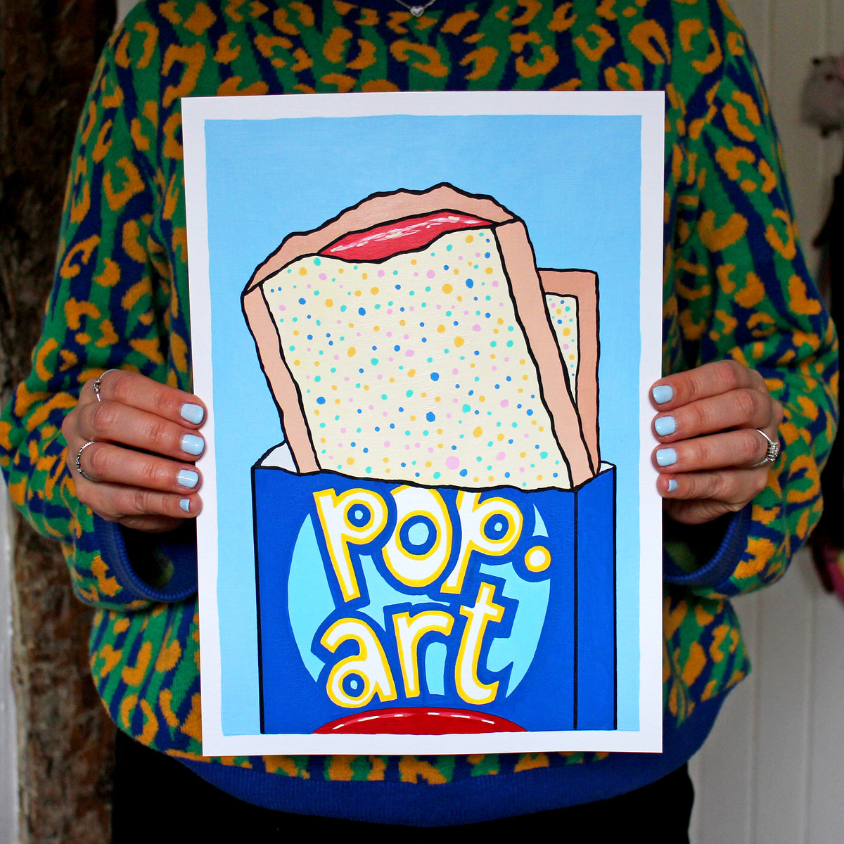 Pop Art Pop Tart Painting On A4 Paper
