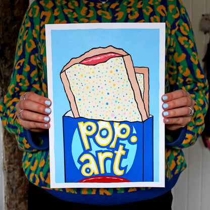 Pop Art Pop Tart Painting On A4 Paper