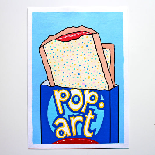 Pop Art Pop Tart Painting On A4 Paper