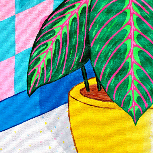 Prayer Plant Maranta Still Life On Canvas