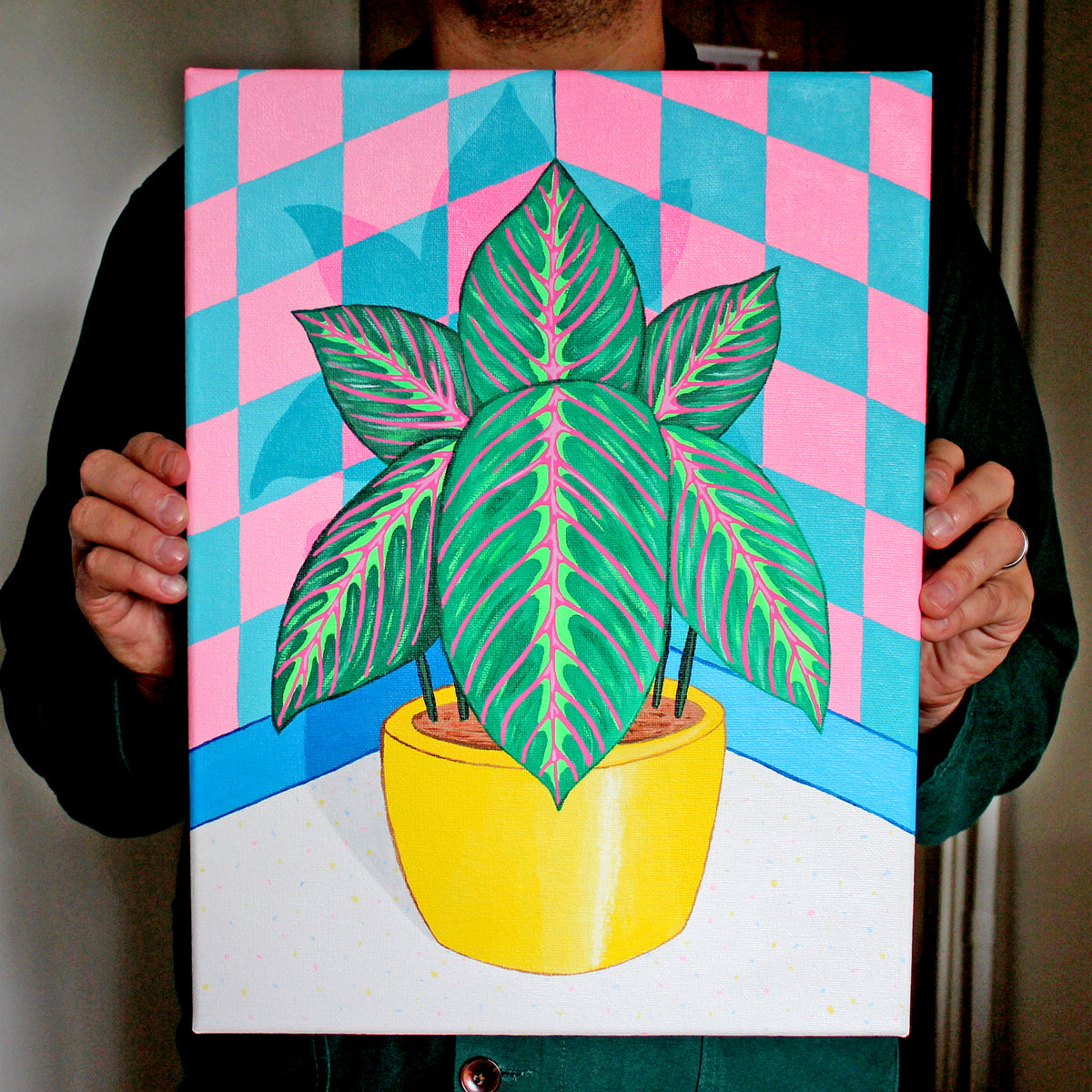 Prayer Plant Maranta Still Life On Canvas