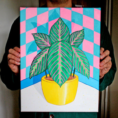 Prayer Plant Maranta Still Life On Canvas