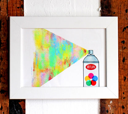 Graffiti Spray Can Street Art Print - Two Sizes Available