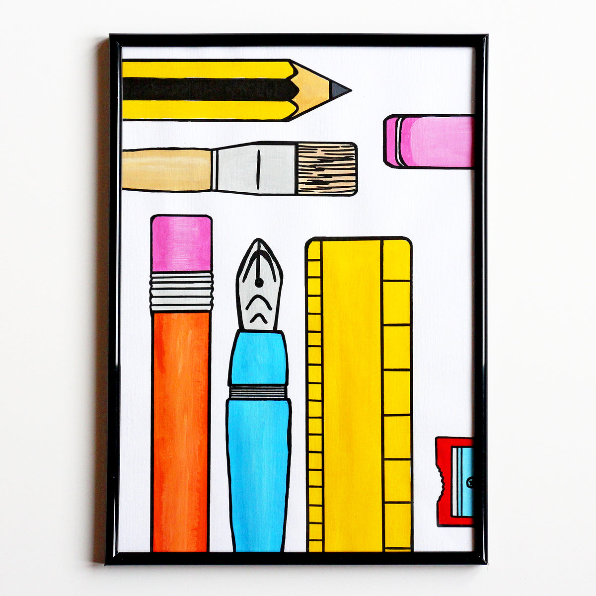 Stationery Set Pop Art Painting on A4 Paper