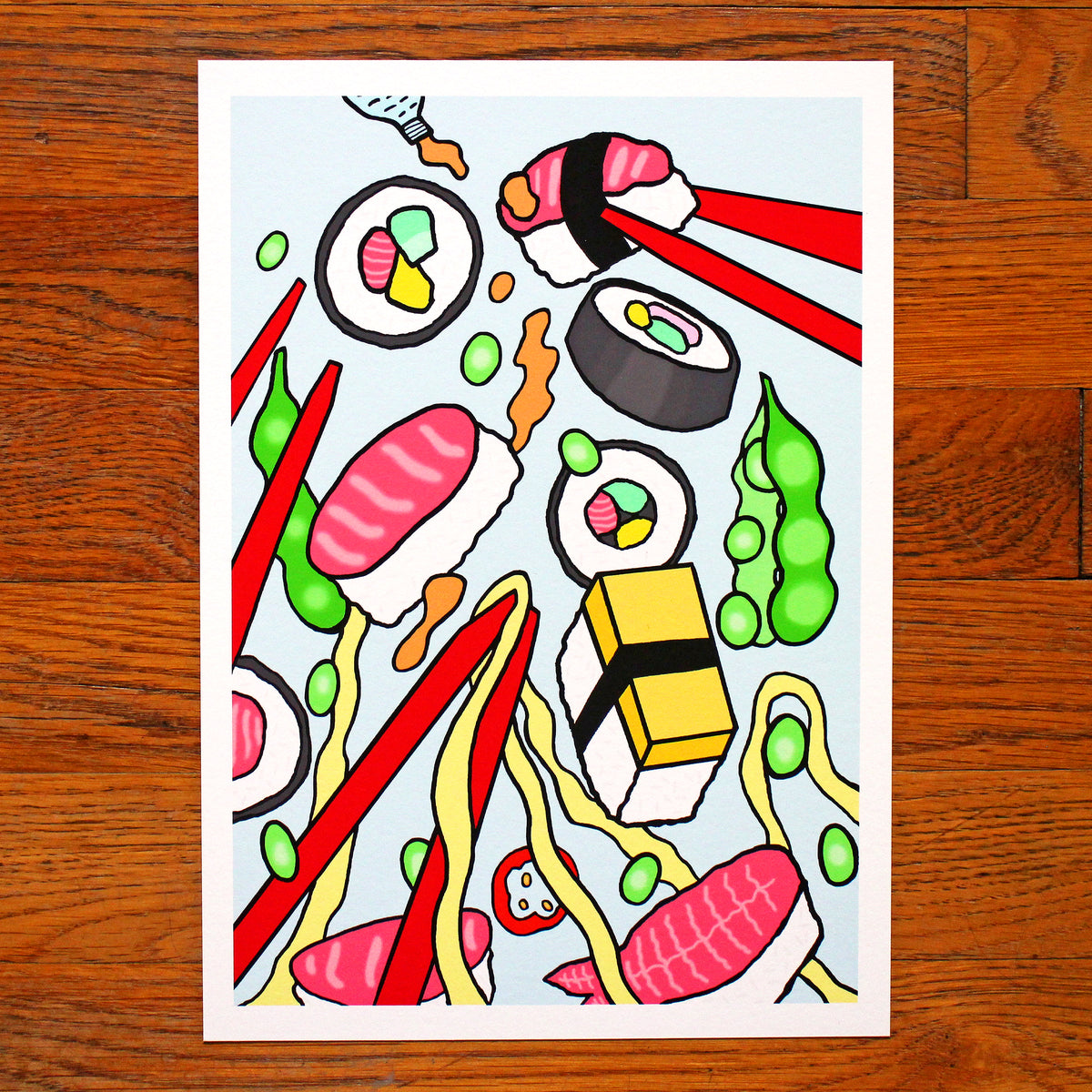 Sushi Japanese Food Art Print - Limited Edition of 10