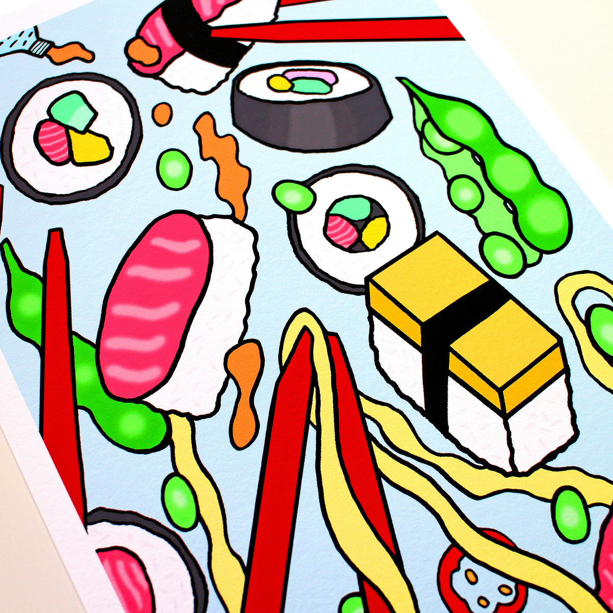 Sushi Japanese Food Art Print - Limited Edition of 10