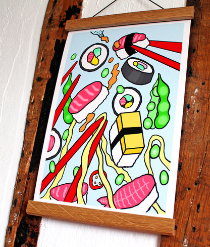 Sushi Japanese Food Art Print - Limited Edition of 10