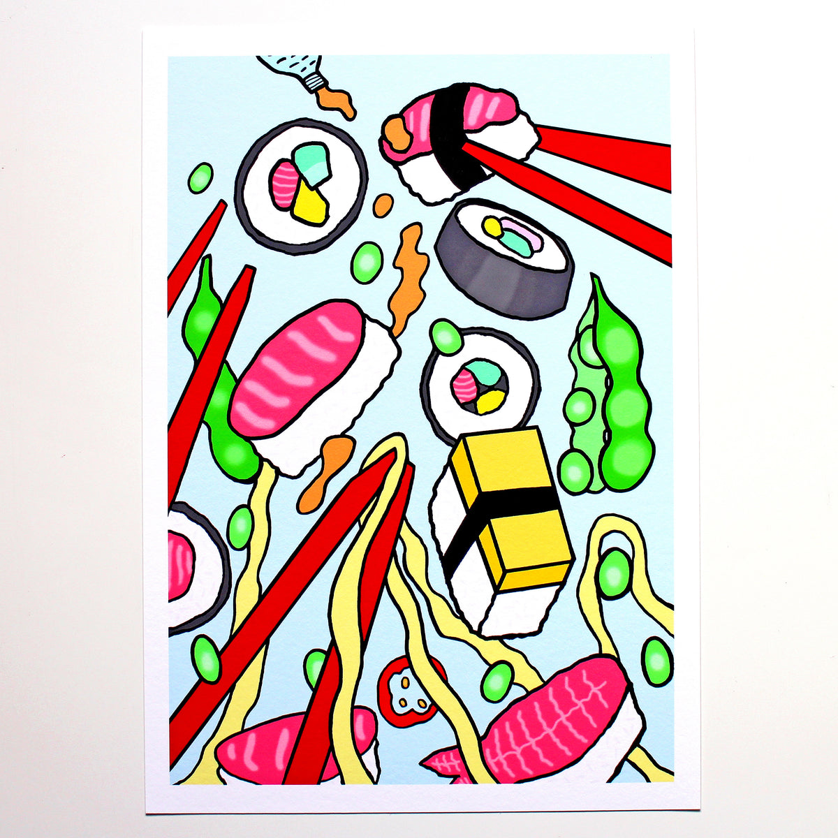 Sushi Japanese Food Art Print - Limited Edition of 10