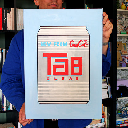 Tab Clear Coca Cola Can Pop Art Painting on A2 Canvas