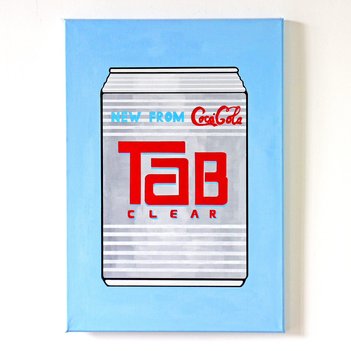 Tab Clear Coca Cola Can Pop Art Painting on A2 Canvas