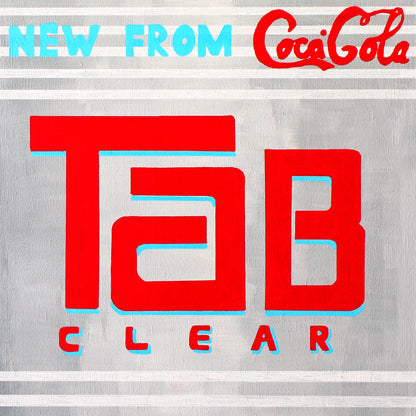 Tab Clear Coca Cola Can Pop Art Painting on A2 Canvas