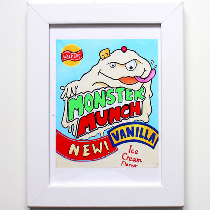 Vanilla Monster Munch Crisps Pop Art Print