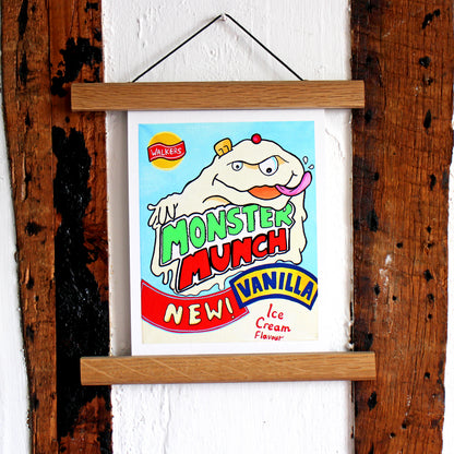 Vanilla Monster Munch Crisps Pop Art Print