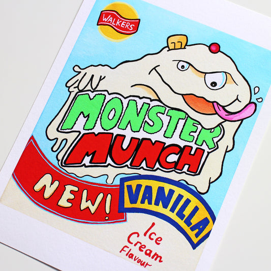 Vanilla Monster Munch Crisps Pop Art Print