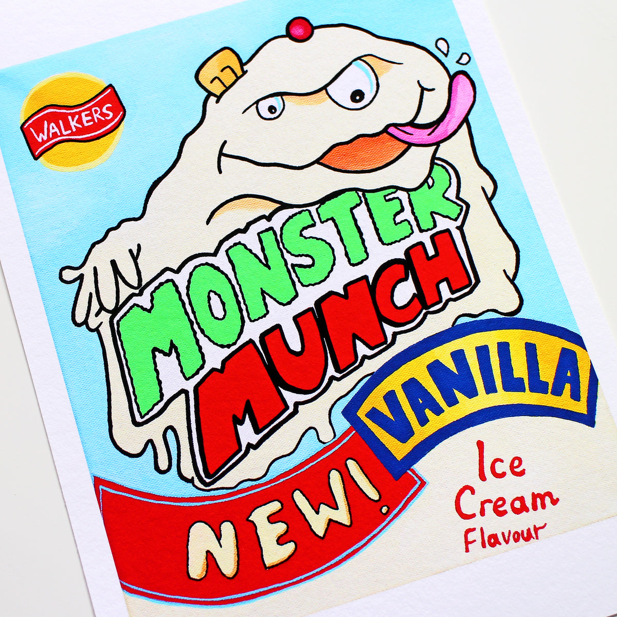 Vanilla Monster Munch Crisps Pop Art Print