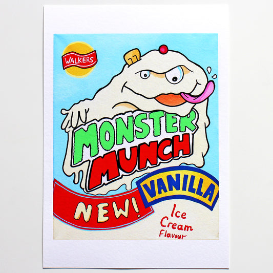 Vanilla Monster Munch Crisps Pop Art Print