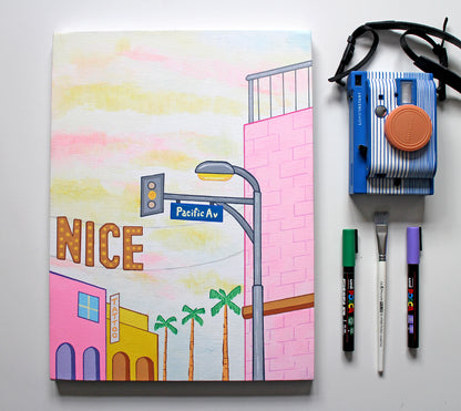 Venice Beach Street Corner - Painting on Canvas