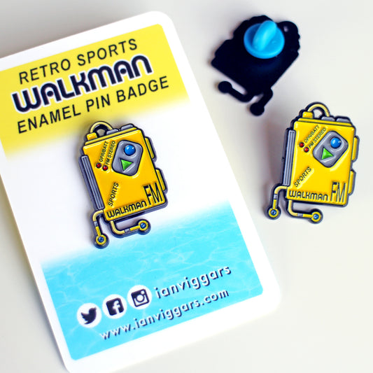 Retro Walkman Enamel Pin Badge 30mm