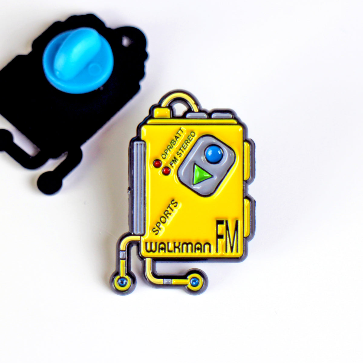 Retro Walkman Enamel Pin Badge 30mm