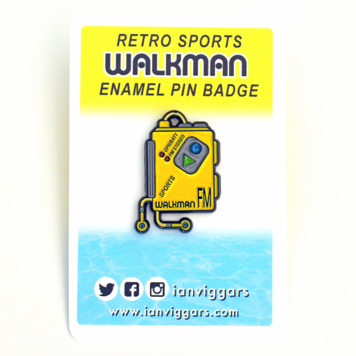 Retro Walkman Enamel Pin Badge 30mm