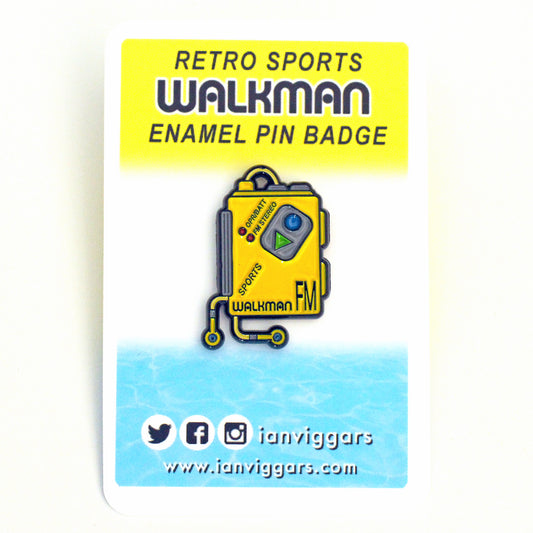 Retro Walkman Enamel Pin Badge 30mm