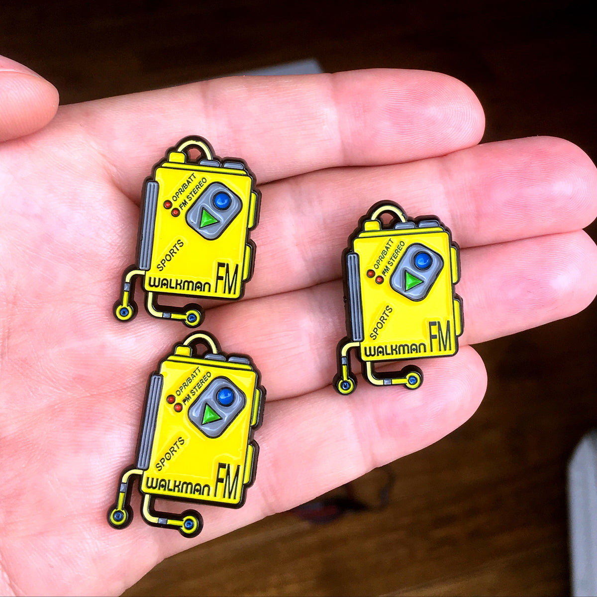 Retro Walkman Enamel Pin Badge 30mm