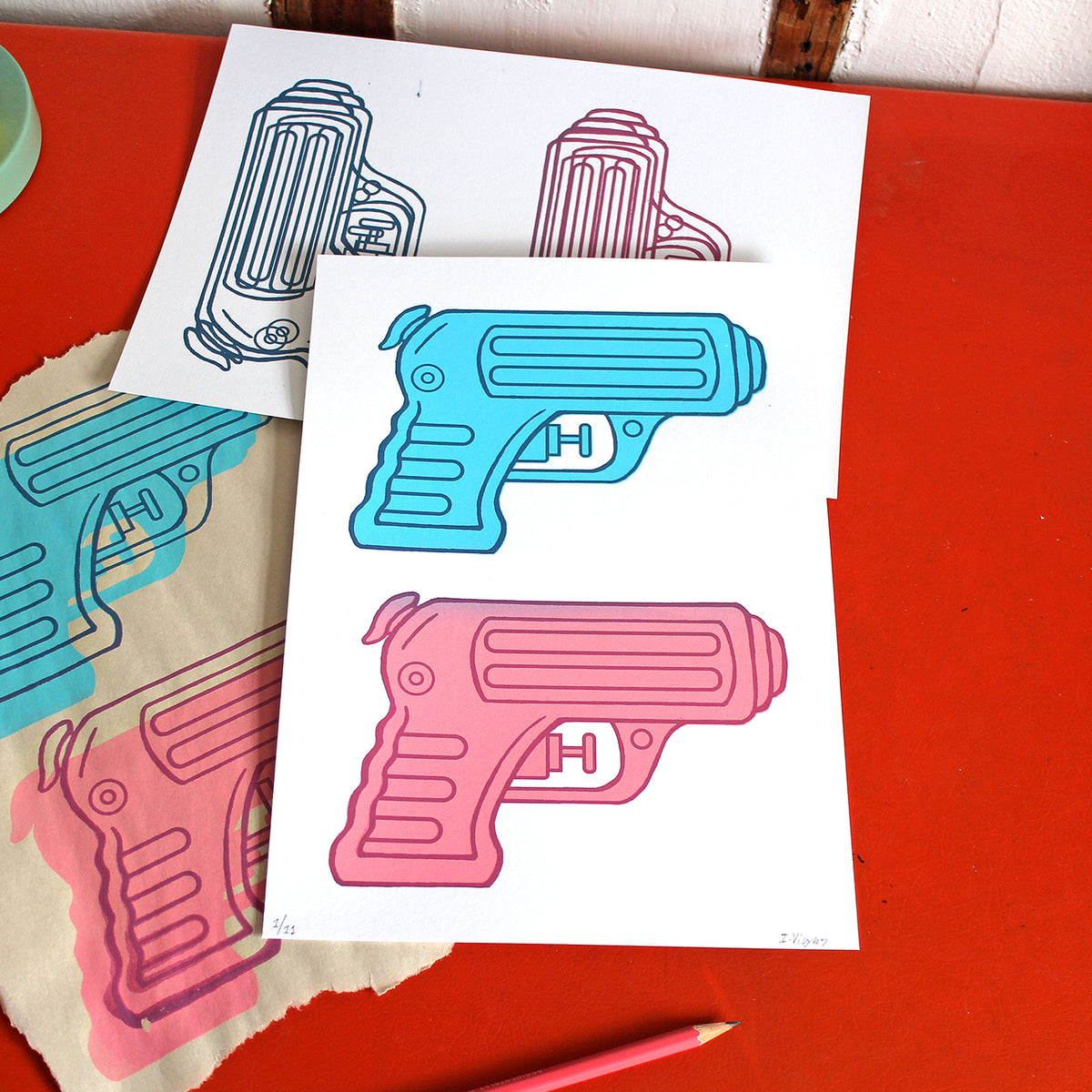 Water Pistols Screen Print, Limited to 11