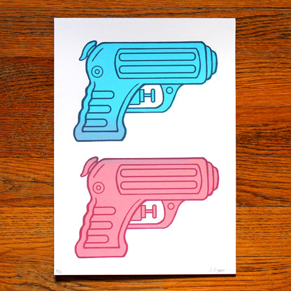 Water Pistols Screen Print, Limited to 11