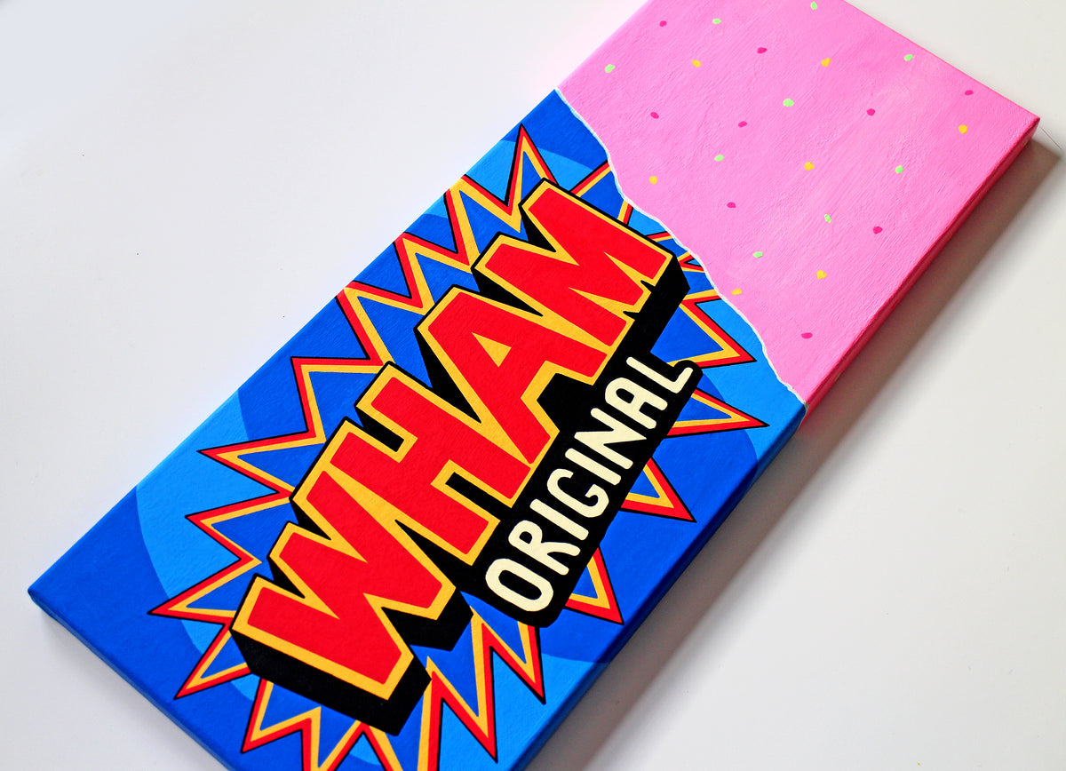 Wham Bar Retro Sweets Pop Art Painting on Canvas