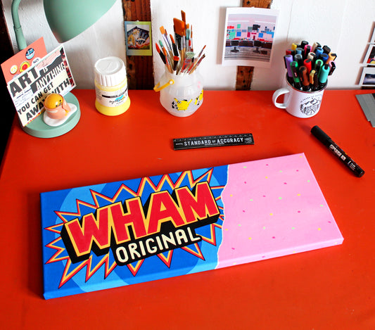 Wham Bar Retro Sweets Pop Art Painting on Canvas