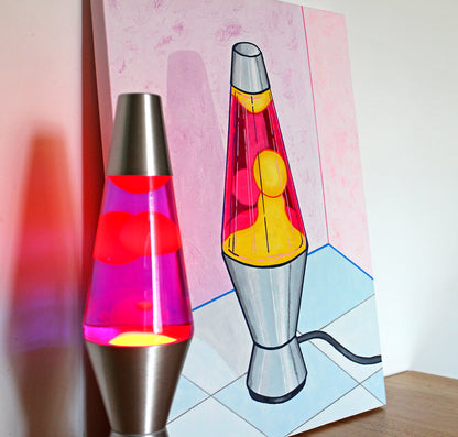 Lava Lamp #1 Retro Pop Art Still Life Painting on Canvas